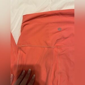 •lululemon high rise align leggings •size 4 •color coral/rasberry